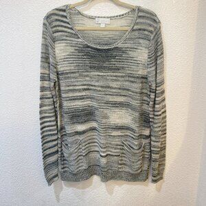 New York & Company, Pullover sweater, Grey and white, - size XL